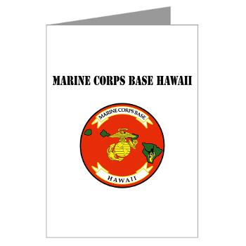 MCBH - M01 - 02 - Marine Corps Base Hawaii with Text - Greeting Cards (Pk of 10)