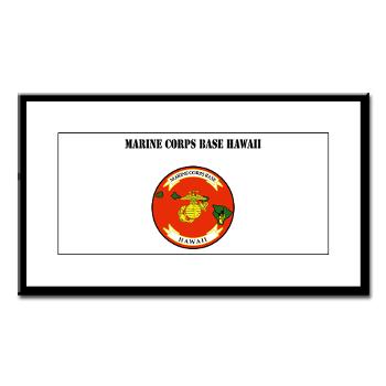 MCBH - M01 - 02 - Marine Corps Base Hawaii with Text - Small Framed Print
