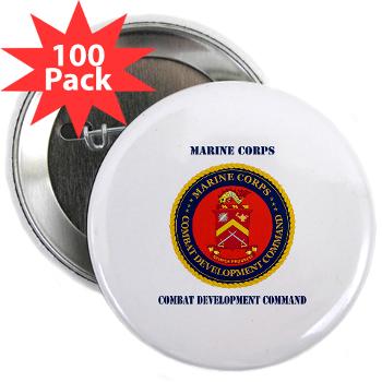 MCBQ - M01 - 01 - Marine Corps Base Quantico with Text - 2.25" Button (100 pack)