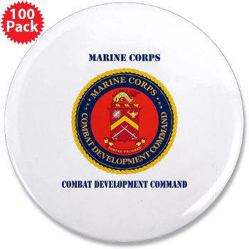 MCBQ - M01 - 01 - Marine Corps Base Quantico with Text - 3.5" Button (100 pack)