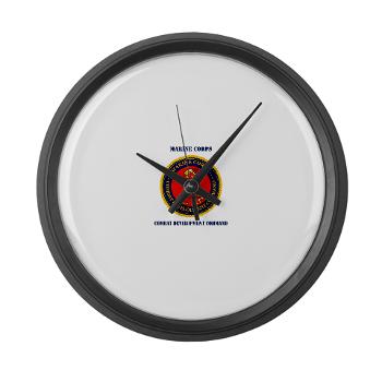 MCBQ - M01 - 03 - Marine Corps Base Quantico with Text - Large Wall Clock