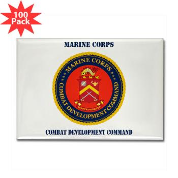 MCBQ - M01 - 01 - Marine Corps Base Quantico with Text - Rectangle Magnet (100 pack)