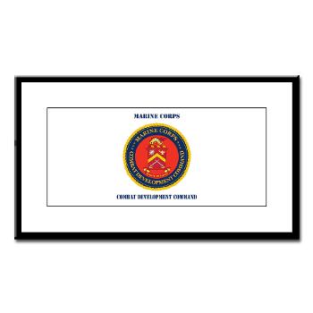 MCBQ - M01 - 02 - Marine Corps Base Quantico with Text - Small Framed Print