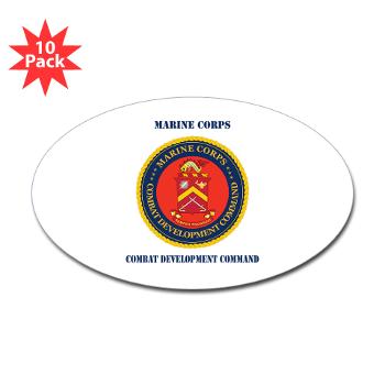MCBQ - M01 - 01 - Marine Corps Base Quantico with Text - Sticker (Oval 10 pk)
