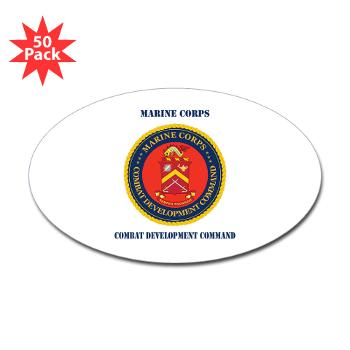 MCBQ - M01 - 01 - Marine Corps Base Quantico with Text - Sticker (Oval 50 pk)