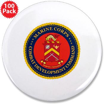 MCCDC - M01 - 01 - Marine Corps Combat Development Command - 3.5" Button (100 pack) - Click Image to Close