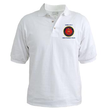 MCCDC - A01 - 04 - Marine Corps Combat Development Command with Text - Golf Shirt - Click Image to Close