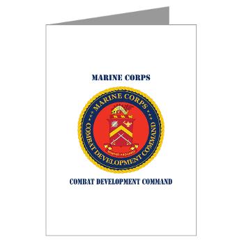 MCCDC - M01 - 02 - Marine Corps Combat Development Command with Text - Greeting Cards (Pk of 10) - Click Image to Close