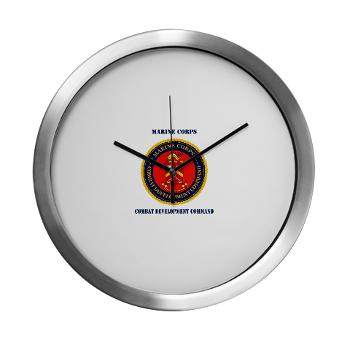 MCCDC - M01 - 03 - Marine Corps Combat Development Command with Text - Modern Wall Clock