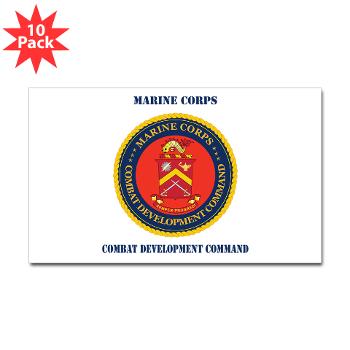 MCCDC - M01 - 01 - Marine Corps Combat Development Command with Text - Sticker (Rectangle 10 pk)