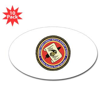 MCCSSS - M01 - 01 - Marine Corps Combat Service Support Schools - Sticker (Oval 10 pk)