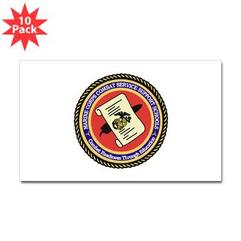 MCCSSS - M01 - 01 - Marine Corps Combat Service Support Schools - Sticker (Rectangle 10 pk) - Click Image to Close