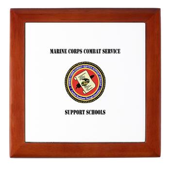 MCCSSS - M01 - 03 - Marine Corps Combat Service Support Schools with Text - Keepsake Box