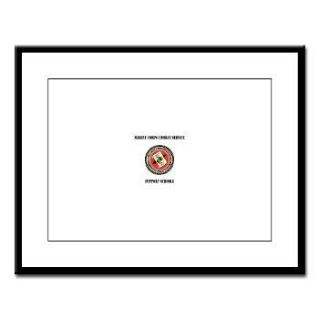 MCCSSS - M01 - 02 - Marine Corps Combat Service Support Schools with Text - Large Framed Print