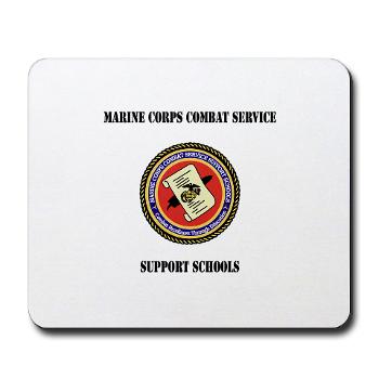 MCCSSS - M01 - 03 - Marine Corps Combat Service Support Schools with Text - Mousepad