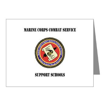 MCCSSS - M01 - 02 - Marine Corps Combat Service Support Schools with Text - Note Cards (Pk of 20)