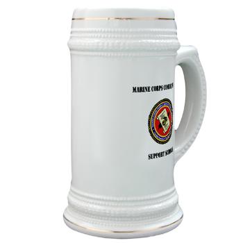 MCCSSS - M01 - 03 - Marine Corps Combat Service Support Schools with Text - Stein - Click Image to Close