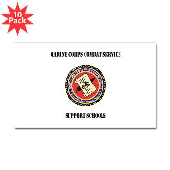 MCCSSS - M01 - 01 - Marine Corps Combat Service Support Schools with Text - Sticker (Rectangle 10 pk) - Click Image to Close