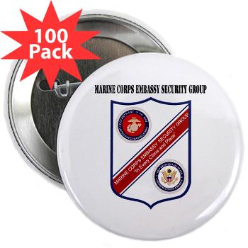 MCESG - M01 - 01 - Marine Corps Embassy Security Group with Text - 2.25" Button (100 pack) - Click Image to Close