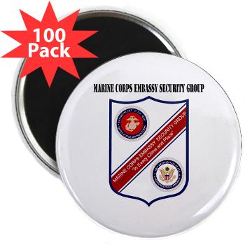 MCESG - M01 - 01 - Marine Corps Embassy Security Group with Text - 2.25" Magnet (100 pack) - Click Image to Close