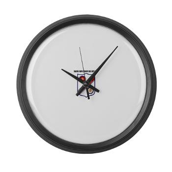 MCESG - M01 - 03 - Marine Corps Embassy Security Group with Text - Large Wall Clock