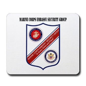 MCESG - M01 - 03 - Marine Corps Embassy Security Group with Text - Mousepad
