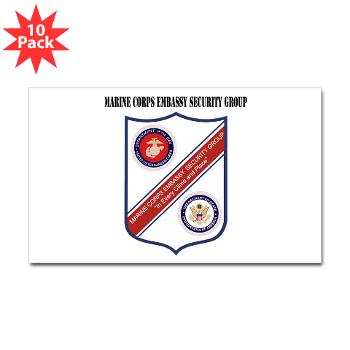MCESG - M01 - 01 - Marine Corps Embassy Security Group with Text - Sticker (Rectangle 10 pk) - Click Image to Close