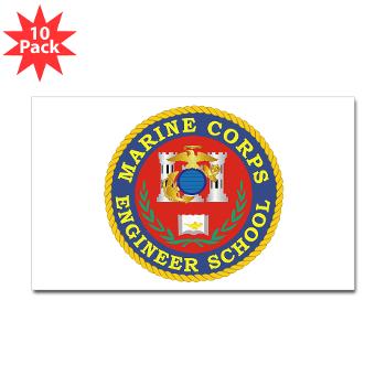 MCES - M01 - 01 - Marine Corps Engineer School - Sticker (Rectangle 10 pk) - Click Image to Close