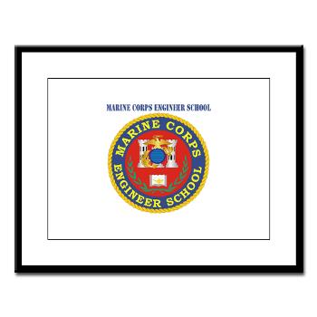 MCES - M01 - 02 - Marine Corps Engineer School with Text - Large Framed Print