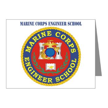 MCES - M01 - 02 - Marine Corps Engineer School with Text - Note Cards (Pk of 20) - Click Image to Close