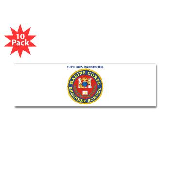 MCES - M01 - 01 - Marine Corps Engineer School with Text - Sticker (Bumper 10 pk)