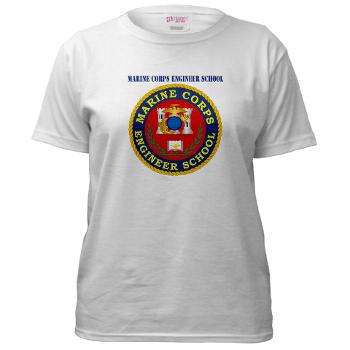 MCES - A01 - 04 - Marine Corps Engineer School with Text - Women's T-Shirt - Click Image to Close