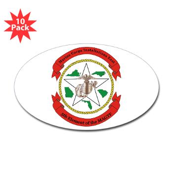 MCIE - M01 - 01 - Marine Corps Installations East - Sticker (Oval 10 pk) - Click Image to Close