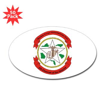 MCIE - M01 - 01 - Marine Corps Installations East - Sticker (Oval 50 pk)