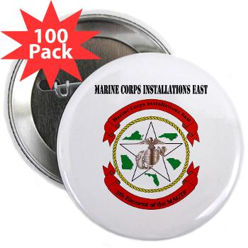 MCIE - M01 - 01 - Marine Corps Installations East with Text - 2.25" Button (100 pack) - Click Image to Close