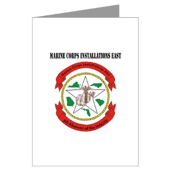 MCIE - M01 - 02 - Marine Corps Installations East with Text - Greeting Cardrds (Pk of 20)