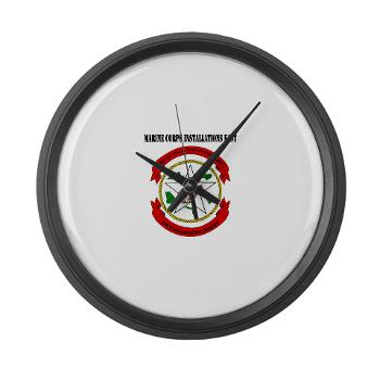MCIE - M01 - 03 - Marine Corps Installations East with Text - Large Wall Clock