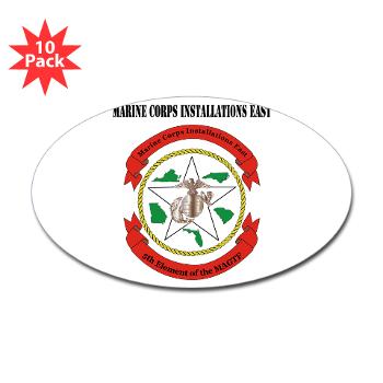 MCIE - M01 - 01 - Marine Corps Installations East with Text - Sticker (Oval 10 pk) - Click Image to Close