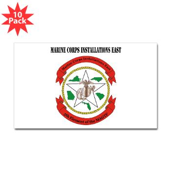 MCIE - M01 - 01 - Marine Corps Installations East with Text - Sticker (Rectangle 10 pk)