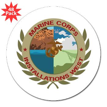 MCIW - M01 - 01 - Marine Corps Installations West - 3" Lapel Sticker (48 pk) - Click Image to Close
