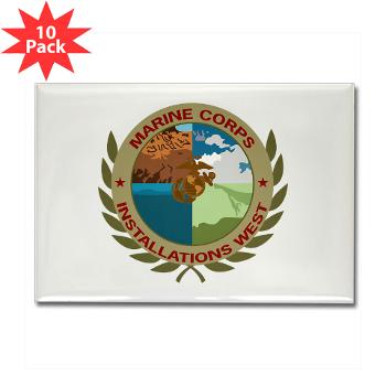 MCIW - M01 - 01 - Marine Corps Installations West - Rectangle Magnet (10 pack) - Click Image to Close
