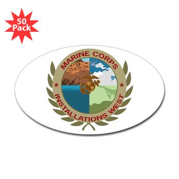 MCIW - M01 - 01 - Marine Corps Installations West - Sticker (Oval 50 pk) - Click Image to Close