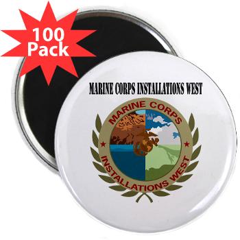 MCIW - M01 - 01 - Marine Corps Installations West with Text - 2.25" Magnet (100 pack)