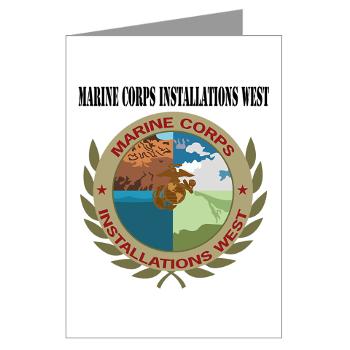 MCIW - M01 - 02 - Marine Corps Installations West with Text - Greeting Cards (Pk of 20)