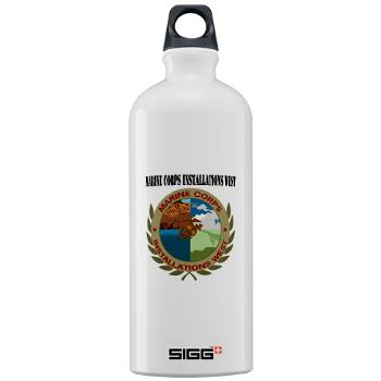 MCIW - M01 - 03 - Marine Corps Installations West with Text - Sigg Water Bottle 1.0L