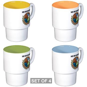MCIW - M01 - 03 - Marine Corps Installations West with Text - Stackable Mug Set (4 mugs)