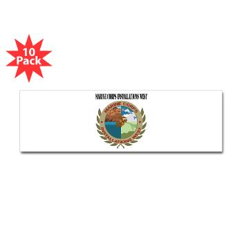 MCIW - M01 - 01 - Marine Corps Installations West with Text - Sticker (Bumper 10 pk)