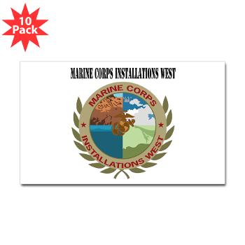 MCIW - M01 - 01 - Marine Corps Installations West with Text - Sticker (Rectangle 10 pk)