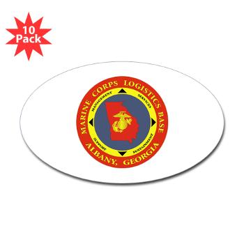 MCLBA - M01 - 01 - Marine Corps Logistics Base Albany - Sticker (Oval 10 pk) - Click Image to Close