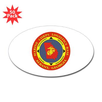 MCLBA - M01 - 01 - Marine Corps Logistics Base Albany - Sticker (Oval 50 pk) - Click Image to Close